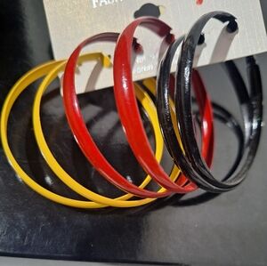 Red, Yellow, and Black Earings Set